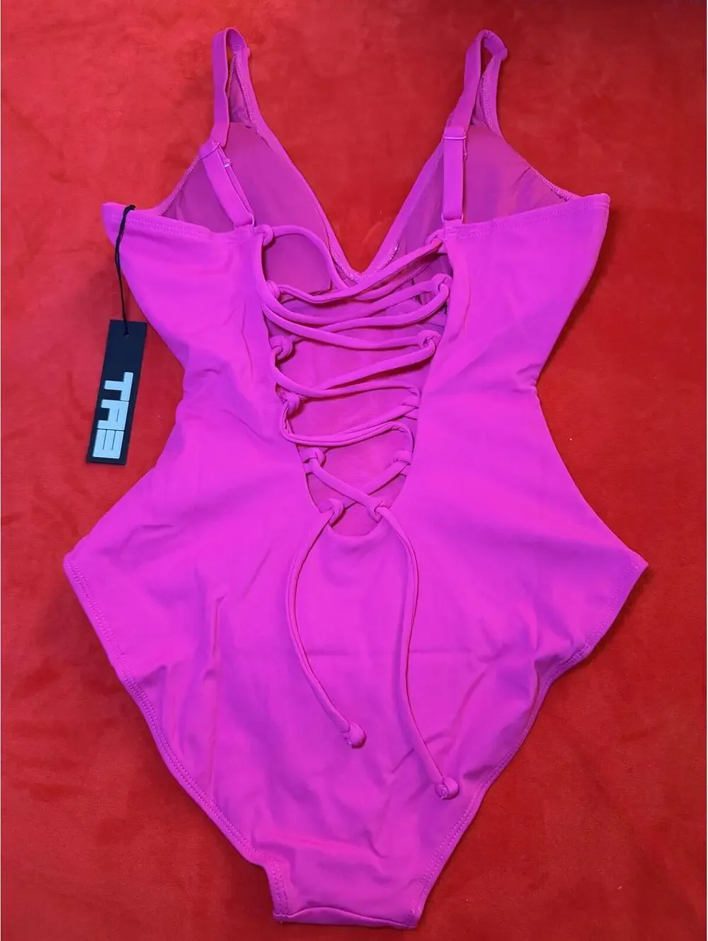 TA3 Plungey One Piece Swimsuit Color Pink Size XS Short NWT - Picture 4 of 8